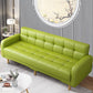Industrial Living Room Settee Square Arm Biscuit Back Seating Green Oiled Leather Clearhalo 'furn' 'furn_sofas' 'Furniture' 'Living Room Furniture' 'Sofa' 'sofas' 6705464