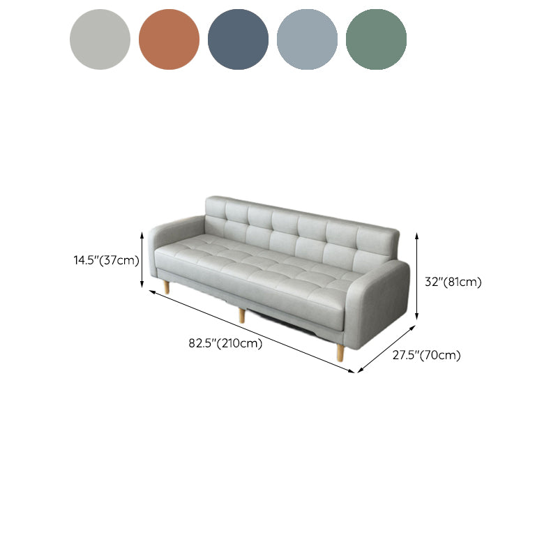 Industrial Living Room Settee Square Arm Biscuit Back Seating Clearhalo 'furn' 'furn_sofas' 'Furniture' 'Living Room Furniture' 'Sofa' 'sofas' 6705470