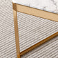 Glam Nesting Couchtisch-Set, Couchtisch aus Schiefer mit quadratischem Rahmen