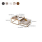 Glam Nesting Couchtisch-Set, Couchtisch aus Schiefer mit quadratischem Rahmen