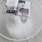 Round Cocktail Table Glass Top Single Coffee Table with Shelf Clearhalo 'Coffee & Accent Tables' 'Coffee Tables' 'coffee_tables' 'furn' 'furn_coffee_tables' 'Furniture' 'Living Room Furniture' 6705545