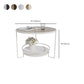Round Cocktail Table Glass Top Single Coffee Table with Shelf Clearhalo 'Coffee & Accent Tables' 'Coffee Tables' 'coffee_tables' 'furn' 'furn_coffee_tables' 'Furniture' 'Living Room Furniture' 6705553