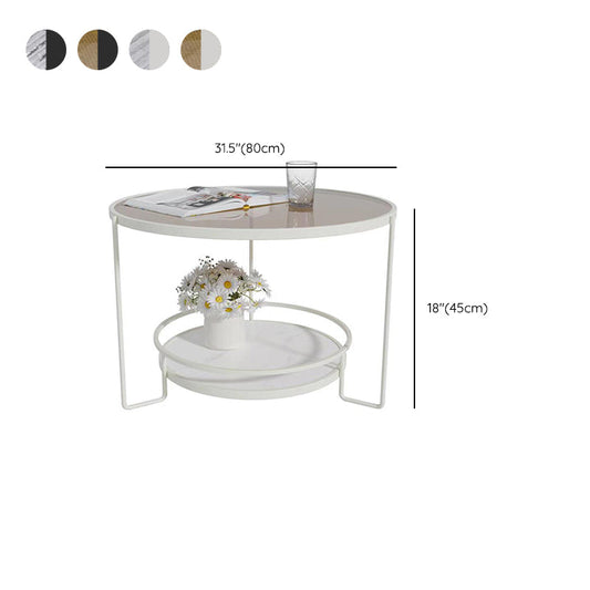 Mesa redonda de cóctel mesa de café con un solo café con estante