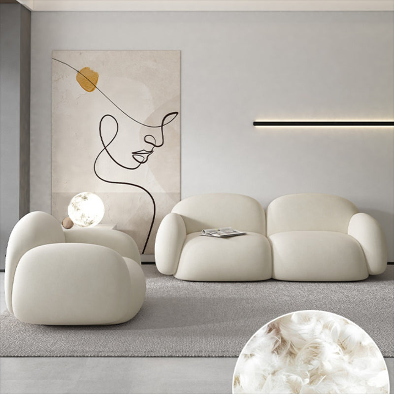 Cojines contemporáneos salón de estar de brazo enrollado