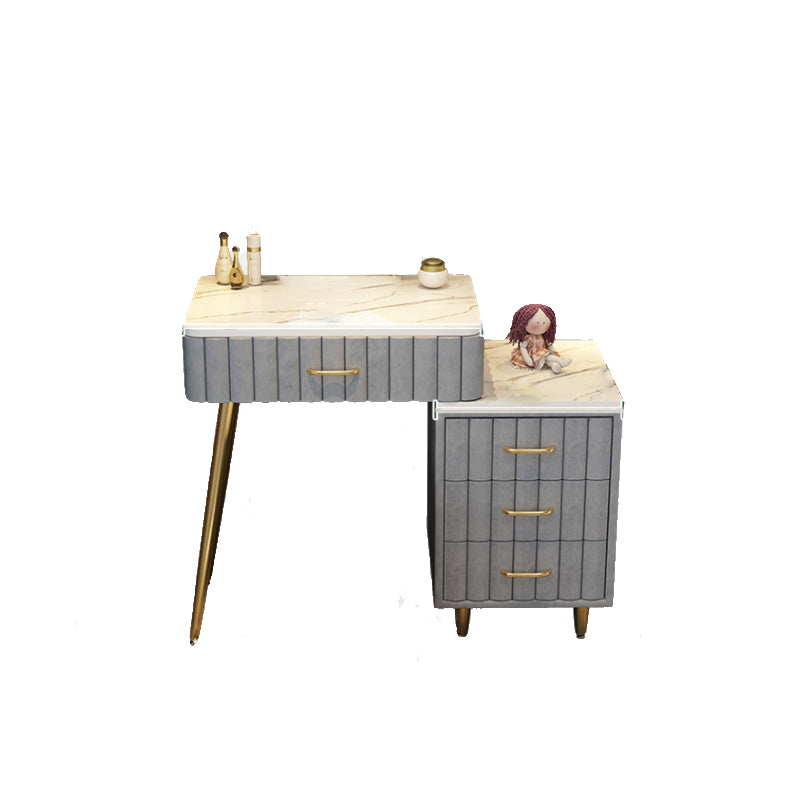 Set di sgabelli da toeletta lussuoso per trucco a specchio illuminato