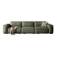 Contemporary Forest Green Cushions Square Arm Living Room Settee