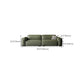 Contemporary Forest Green Cushions Square Arm Living Room Settee