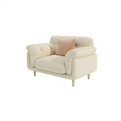 Contemporary Fabric Tufted Flared Arm Living Room Standard Seating