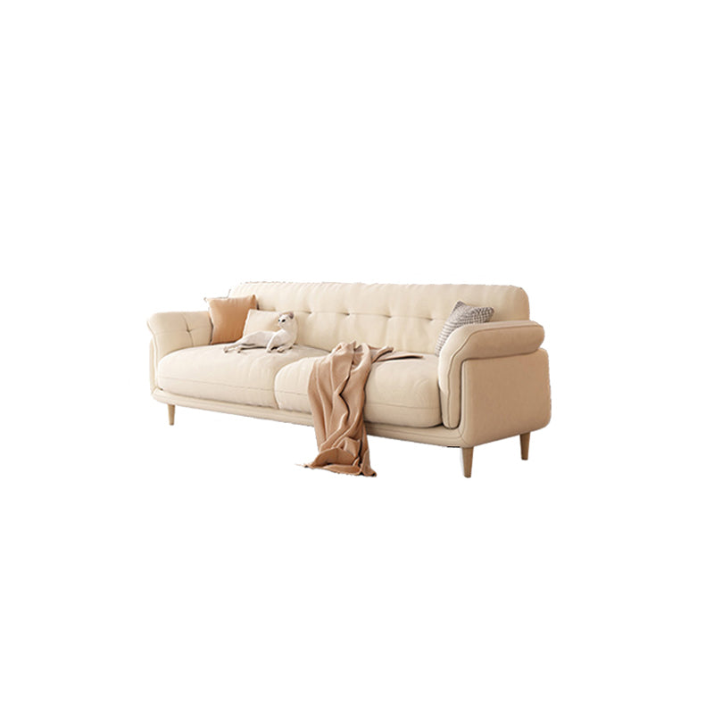 Contemporary Fabric Tufted Flared Arm Living Room Standard Seating