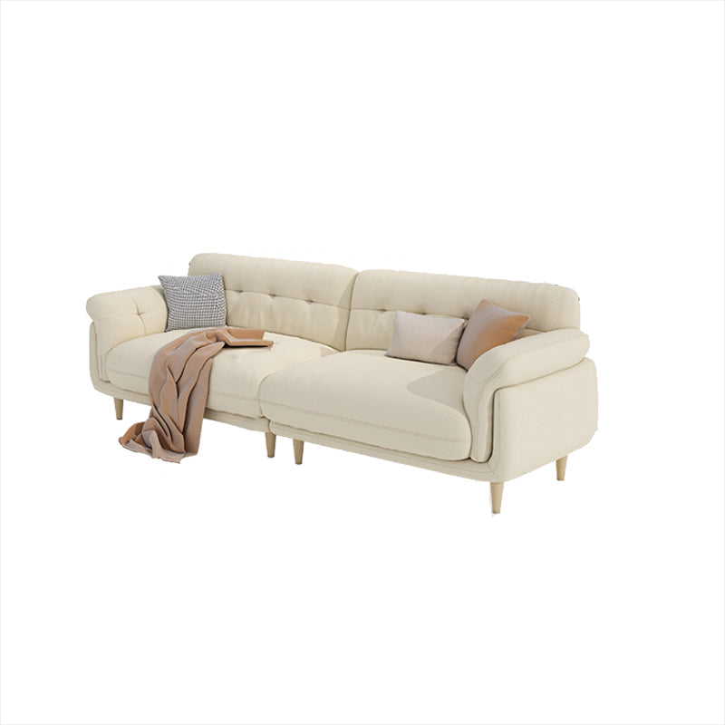 Contemporary Fabric Tufted Flared Arm Living Room Standard Seating