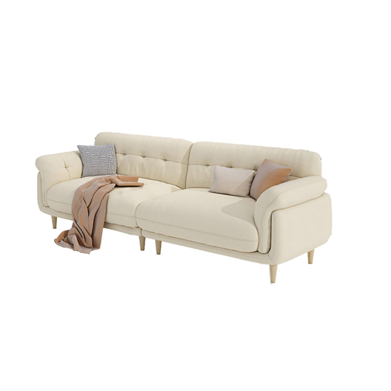 Contemporary Fabric Tufted Flared Arm Living Room Standard Seating