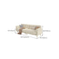 Contemporary Fabric Tufted Flared Arm Living Room Standard Seating