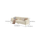 Contemporary Fabric Tufted Flared Arm Living Room Standard Seating