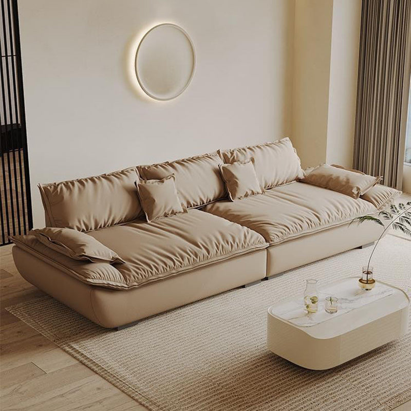 Contemporary Faux Leather Pillow Top Arm Pillows Living Room Seating Clearhalo 'furn' 'furn_sofas' 'Furniture' 'Living Room Furniture' 'Sofa' 'sofas' 6705666