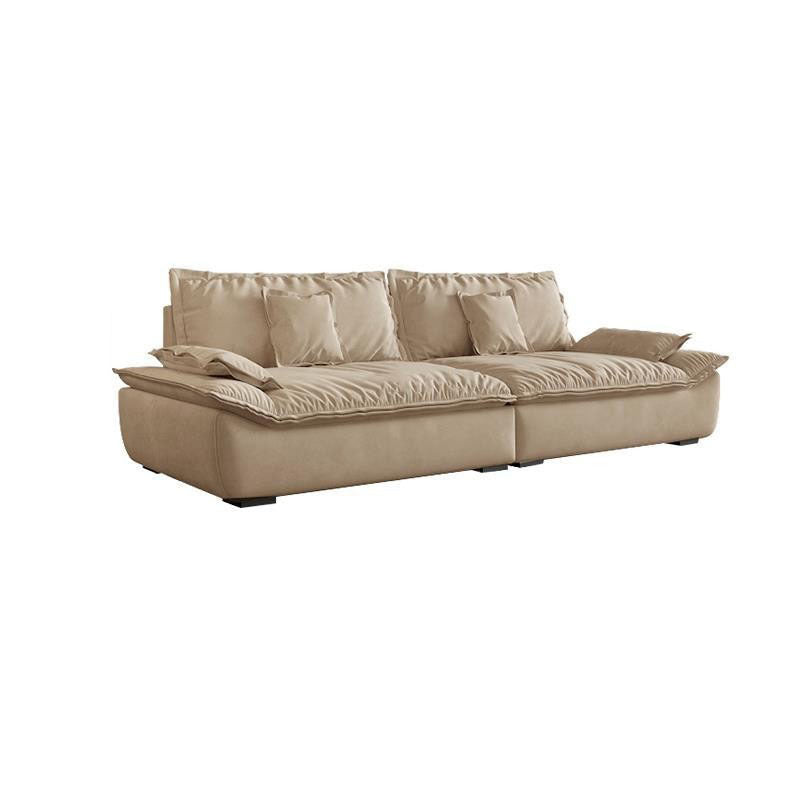 Contemporary Faux Leather Pillow Top Arm Pillows Living Room Seating 94"L x 46"W x 28"H Clearhalo 'furn' 'furn_sofas' 'Furniture' 'Living Room Furniture' 'Sofa' 'sofas' 6705667