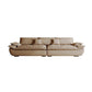 Contemporary Faux Leather Pillow Top Arm Pillows Living Room Seating 110"L x 46"W x 28"H Clearhalo 'furn' 'furn_sofas' 'Furniture' 'Living Room Furniture' 'Sofa' 'sofas' 6705668