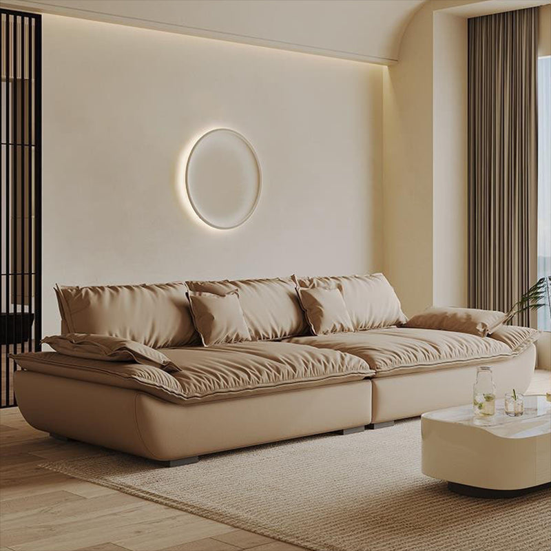 Contemporary Faux Leather Pillow Top Arm Pillows Living Room Seating Clearhalo 'furn' 'furn_sofas' 'Furniture' 'Living Room Furniture' 'Sofa' 'sofas' 6705673