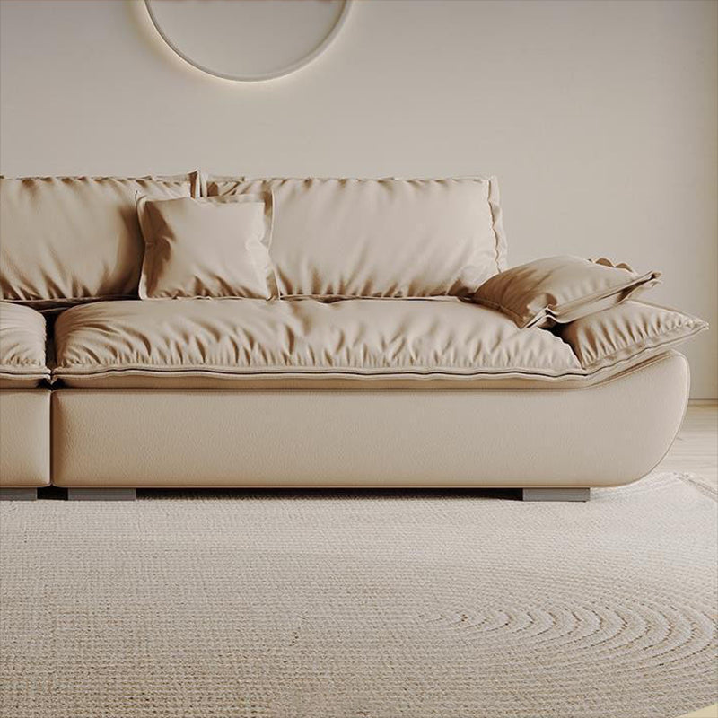 Contemporary Faux Leather Pillow Top Arm Pillows Living Room Seating Clearhalo 'furn' 'furn_sofas' 'Furniture' 'Living Room Furniture' 'Sofa' 'sofas' 6705677