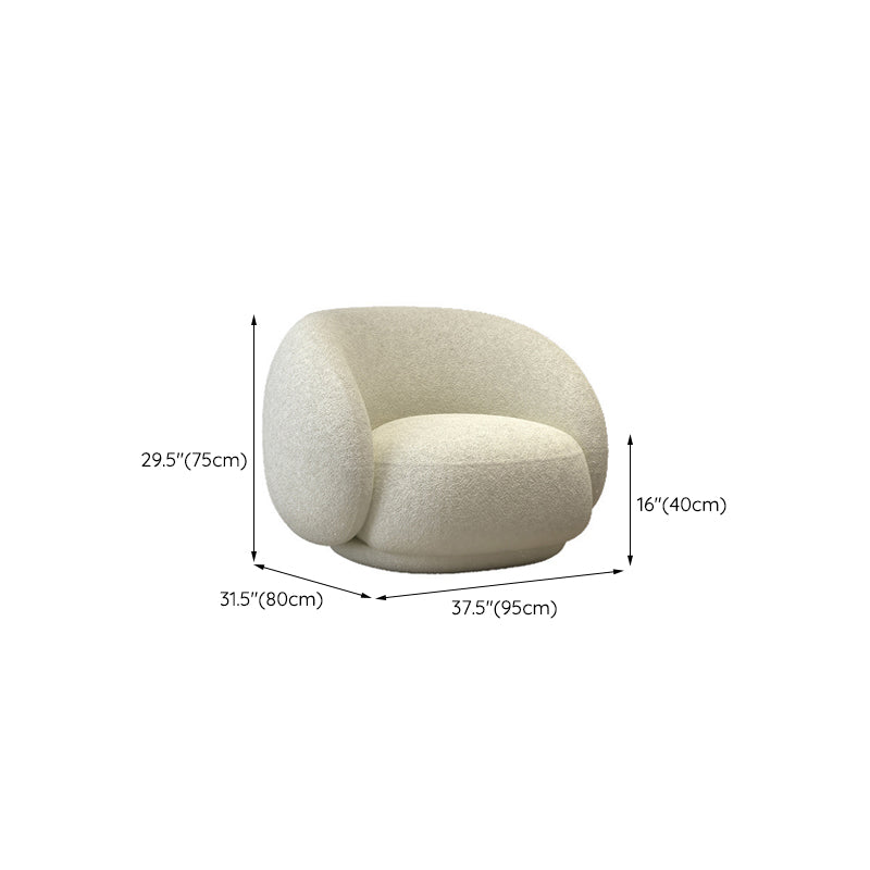 Scandinaves Coussins blancs Tuxedo ARM SALLE COURVE SEATS CURVE