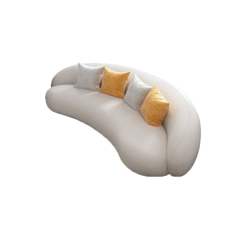 Eigentijdse woonkamer stof smoking armkussens witte zitplaatsen