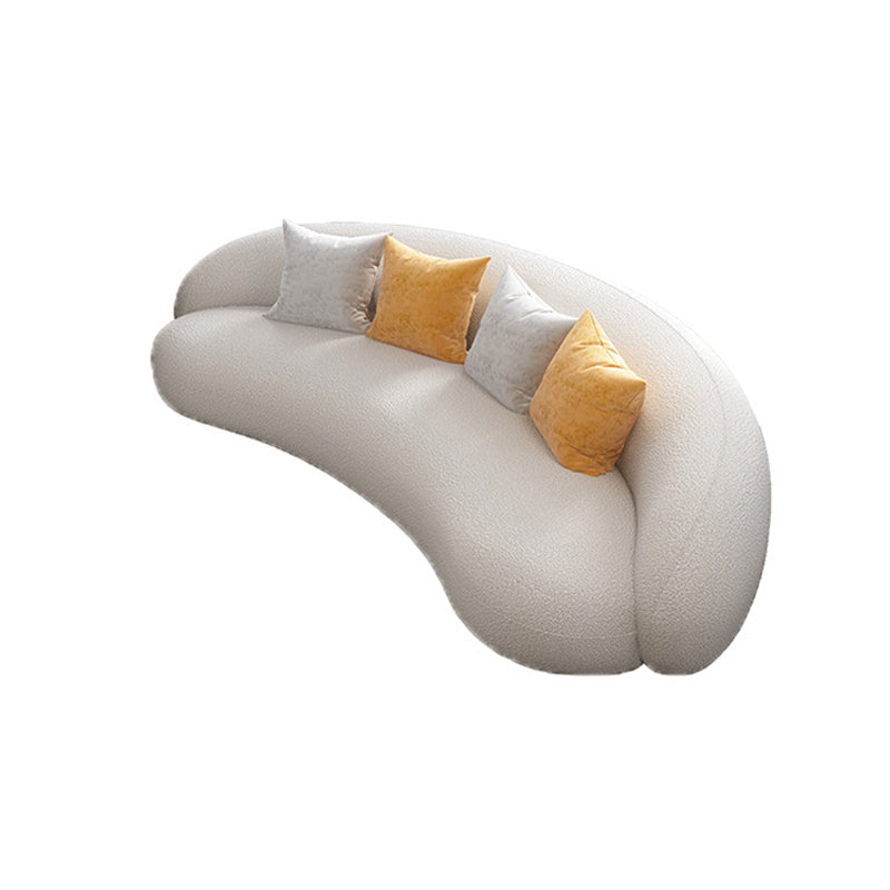 Eigentijdse woonkamer stof smoking armkussens witte zitplaatsen