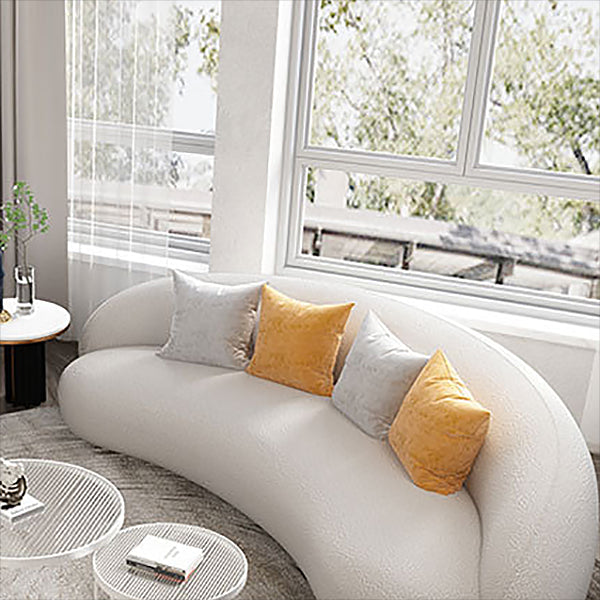 Eigentijdse woonkamer stof smoking armkussens witte zitplaatsen