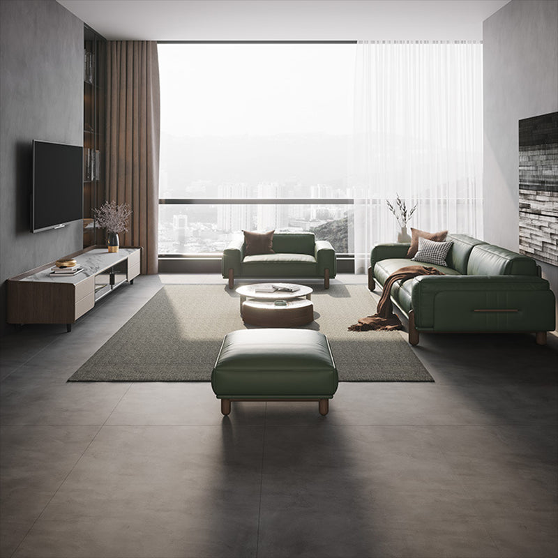 Cuscini verdi della foresta vintage a braccio quadrato salotto