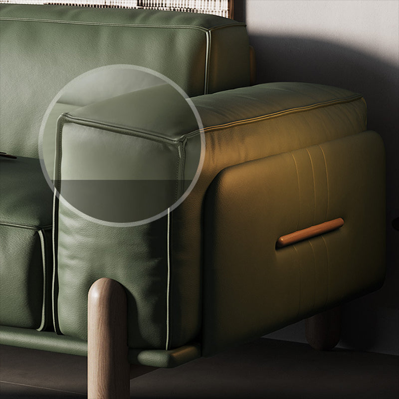 Cuscini verdi della foresta vintage a braccio quadrato salotto