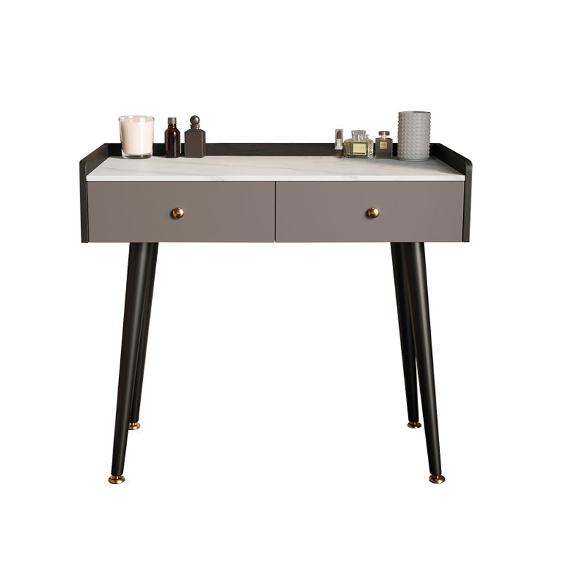 Contemporary Makeup Vanity Desk Stone Dressing Table with Drawer