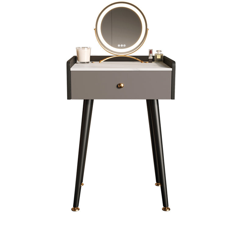Contemporary Makeup Vanity Desk Stone Dressing Table with Drawer