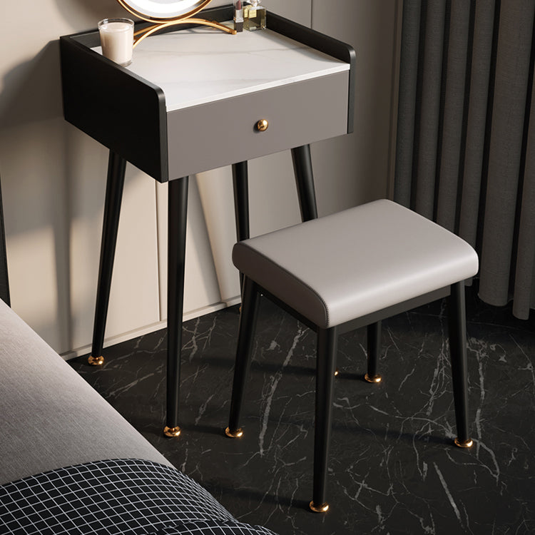 Contemporary Makeup Vanity Desk Stone Dressing Table with Drawer