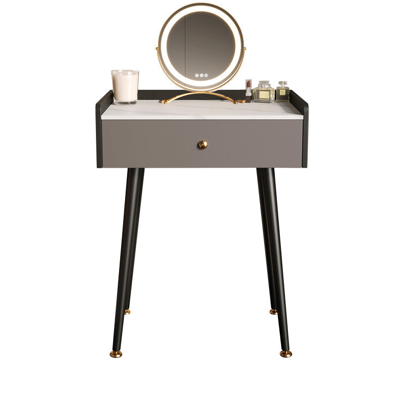 Contemporary Makeup Vanity Desk Stone Dressing Table with Drawer