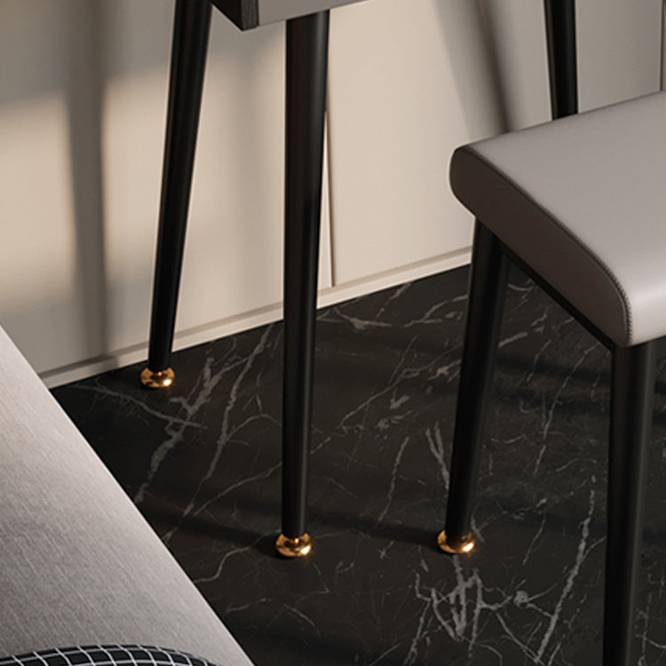 Contemporary Makeup Vanity Desk Stone Dressing Table with Drawer