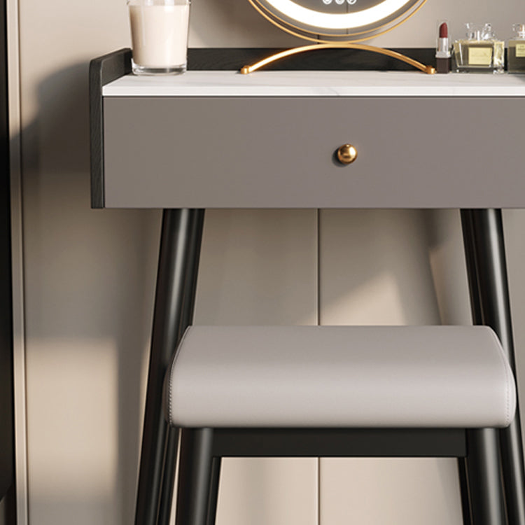 Contemporary Makeup Vanity Desk Stone Dressing Table with Drawer