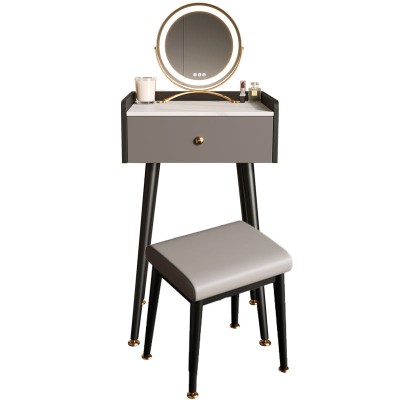 Contemporary Makeup Vanity Desk Stone Dressing Table with Drawer