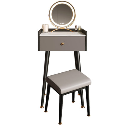 Contemporary Makeup Vanity Desk Stone Dressing Table with Drawer