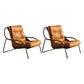 Industrial Genuine Leather Lounge Chair Solid Color Tufted Back Chair Brown 2 Piece Set Without Ottoman Clearhalo 'Accent Chairs' 'accent_chairs' 'Chairs & Seating' 'furn' 'furn_accent_chairs' 'Furniture' 'Living Room Furniture' 6706037