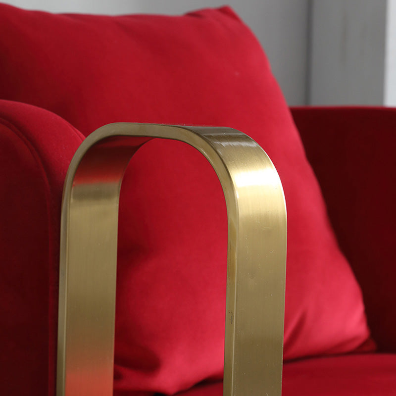 Glam Style Velvet ArmChair Solid Color Swivel Pillow Back Chair Clearhalo 'Accent Chairs' 'accent_chairs' 'Chairs & Seating' 'furn' 'furn_accent_chairs' 'Furniture' 'Living Room Furniture' 6706065