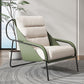 Mid-century Pu Leather Lounge Chair Solid Color Sewn Pillow Back Chair Beige Green 1 Piece Clearhalo 'Accent Chairs' 'accent_chairs' 'Chairs & Seating' 'furn' 'furn_accent_chairs' 'Furniture' 'Living Room Furniture' 6706111