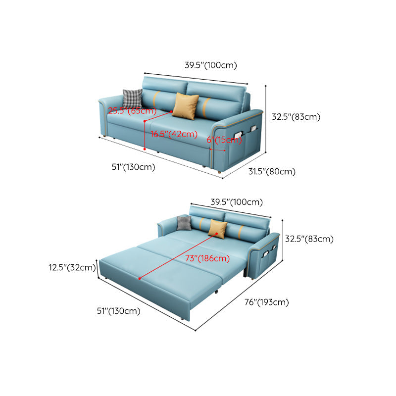 31 "幅のコンテンポラリーソファベッドクッションバックスリーパーソファストレージ付き