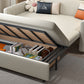 31" Wide Scandinavian Futon Sofa Bed White Futon Sleeper Sofa