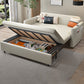 31" Wide Scandinavian Futon Sofa Bed White Futon Sleeper Sofa