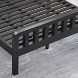 Contemporary Metal Bed Frame Solid Color Slat Bed with Custom Gold Legs