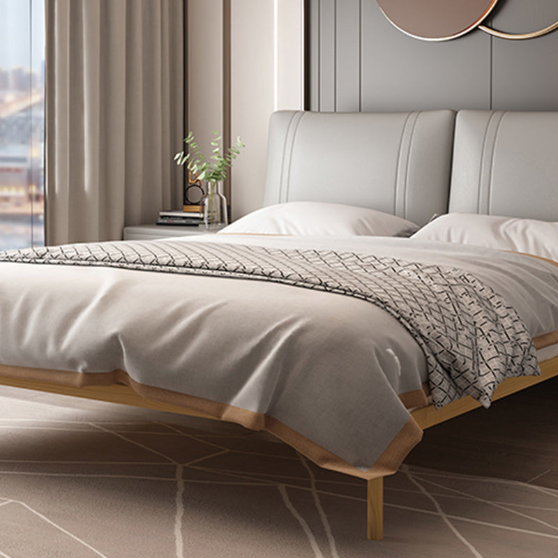 Piattaforma glam a colori solidi telaio in metallo con testiera