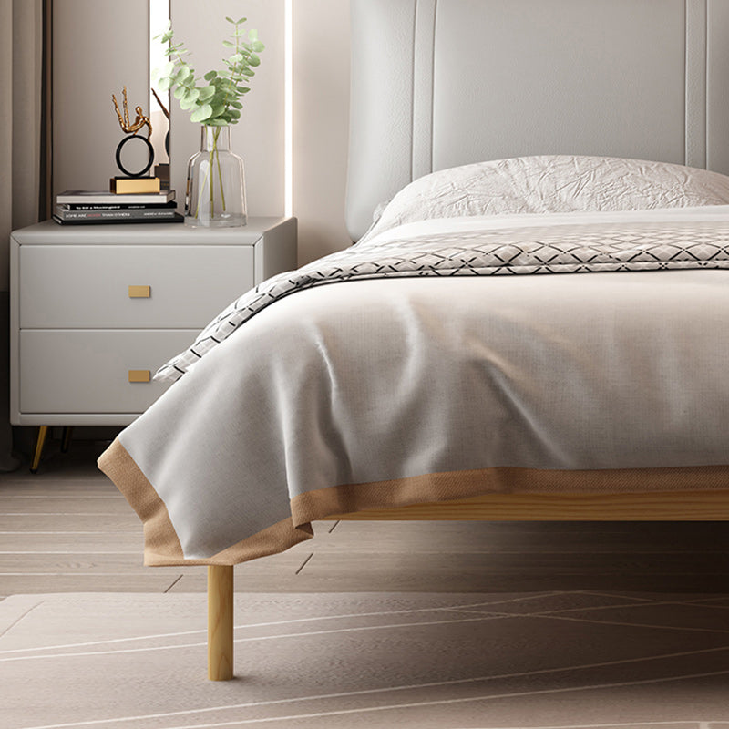 Piattaforma glam a colori solidi telaio in metallo con testiera