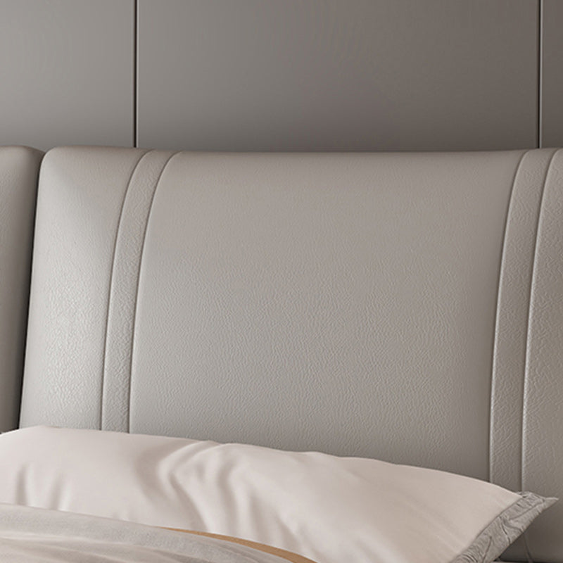 Piattaforma glam a colori solidi telaio in metallo con testiera