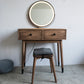 Contemporary Make-up Vanity with Drawers in Brown Solid Wood