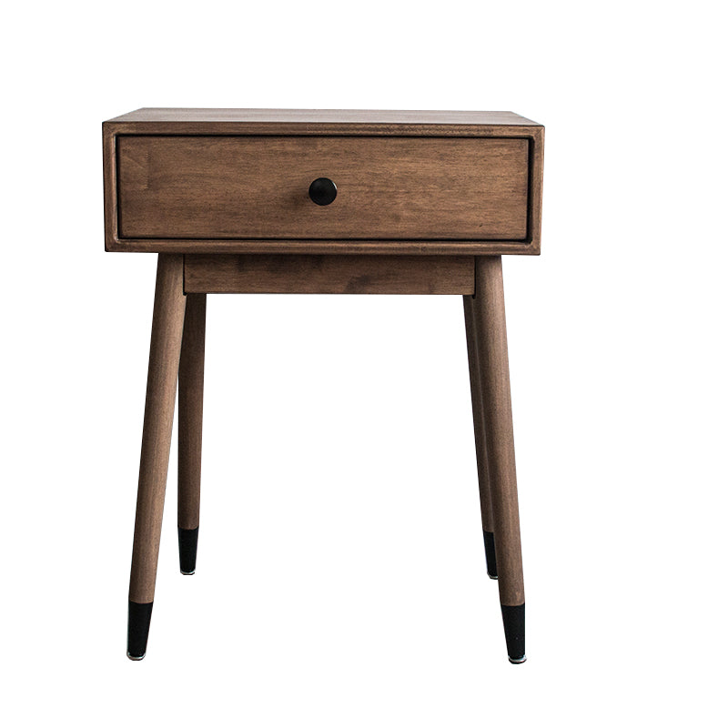 Contemporary Make-up Vanity with Drawers in Brown Solid Wood