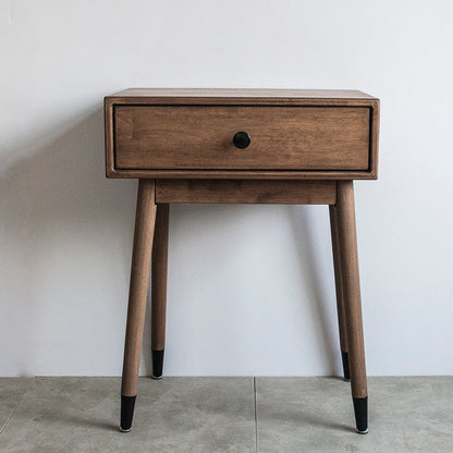 Contemporary Make-up Vanity with Drawers in Brown Solid Wood