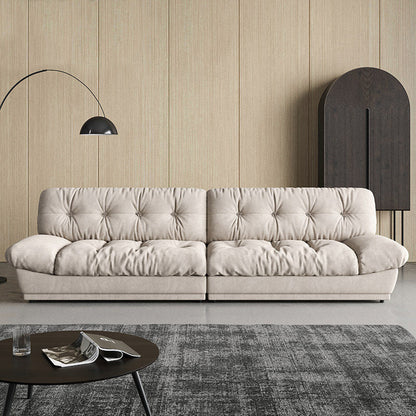 Armless Sofa Stain Resistant Standard Sofa with Tufted Split-Back